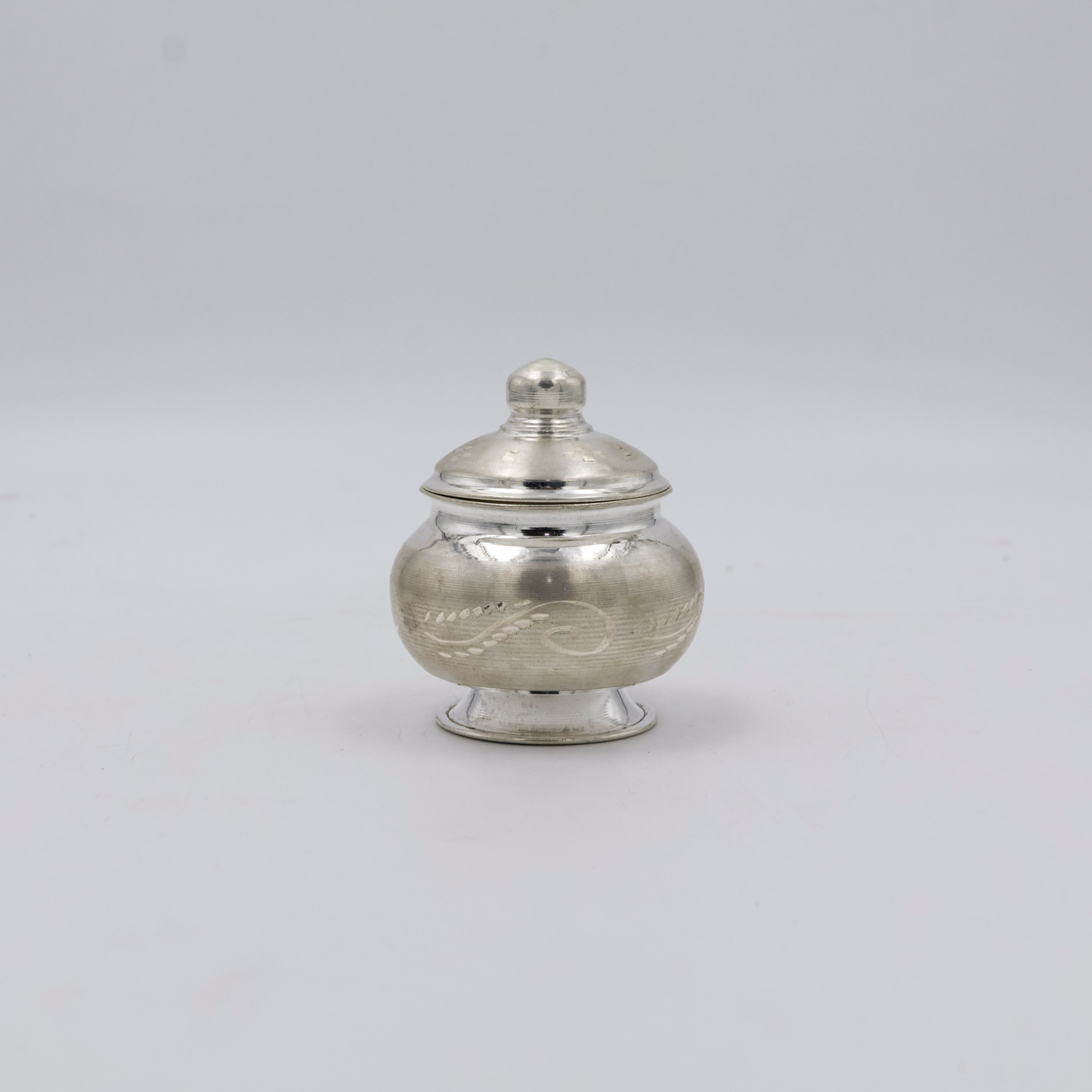 New Akshaya Jewellers - Silver Kum Kum Dabbi